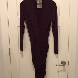 Young fabulous and broke burgundy dress